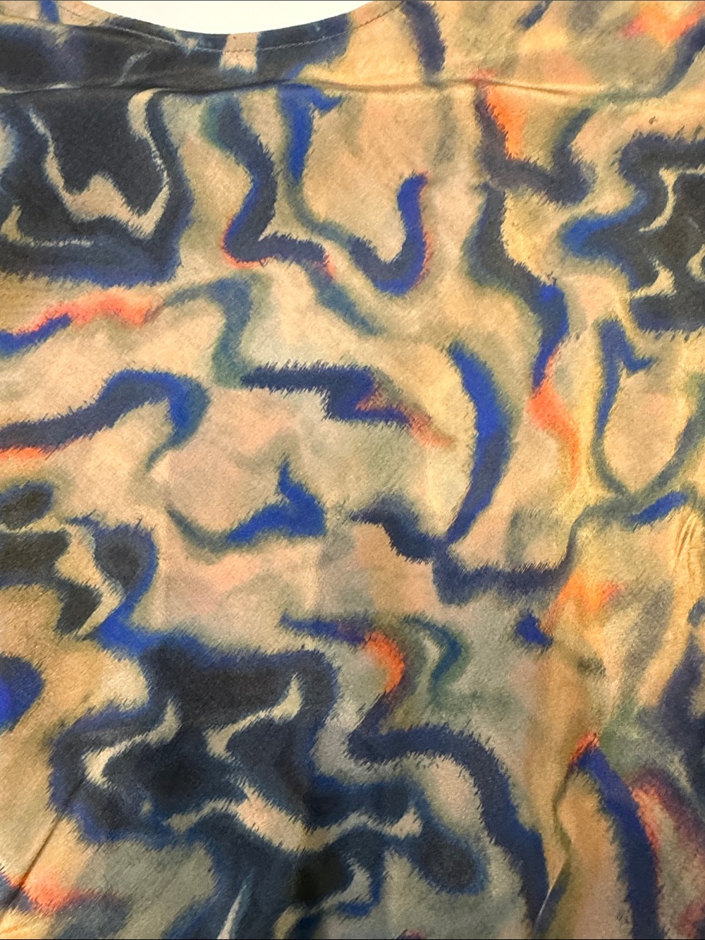Ulla Johnson Olive, Navy and Mustard Abstract Silk Maxi Dress - Picture 3 of 4